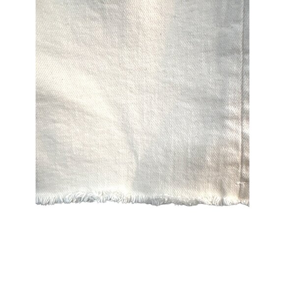 ZARA Womens Size 2 Ecru Straight Leg Jeans High Rise Raw Hem Flare - Picture 10 of 13